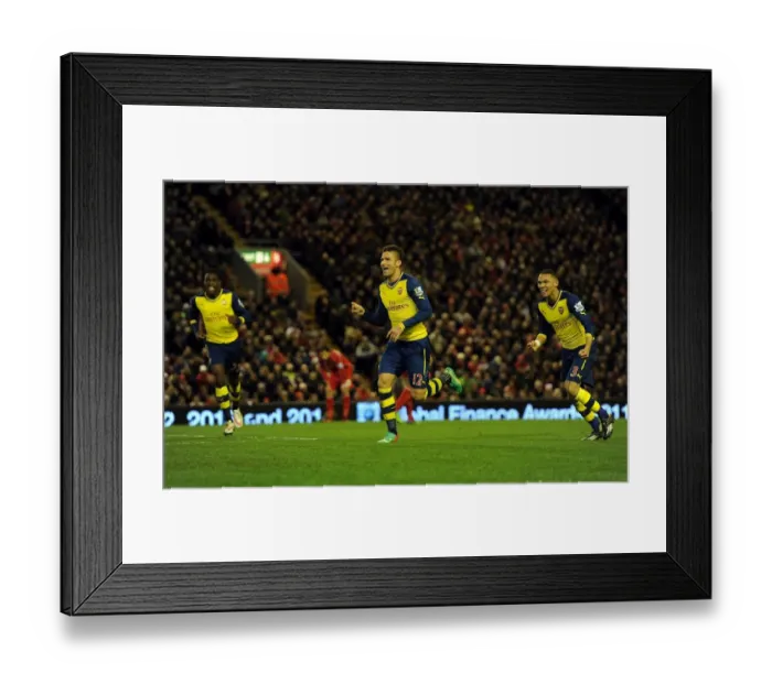 Framed Print : Giroud's Brace: Arsenal's Dramatic Comeback at Anfield, 2014 / 15 Premier League Framed Print : Giroud's Brace: Arsenal's Dramatic Comeback at Anfield, 2014 / 15 Premier League