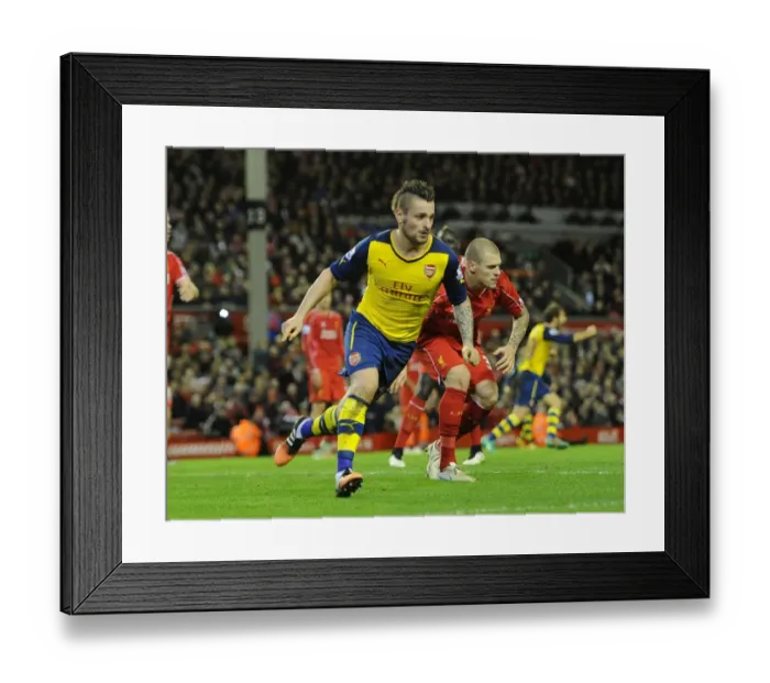 Framed Print : Debuchy's Stunner: Liverpool vs. Arsenal, Premier League 2014 / 15 Framed Print : Debuchy's Stunner: Liverpool vs. Arsenal, Premier League 2014 / 15