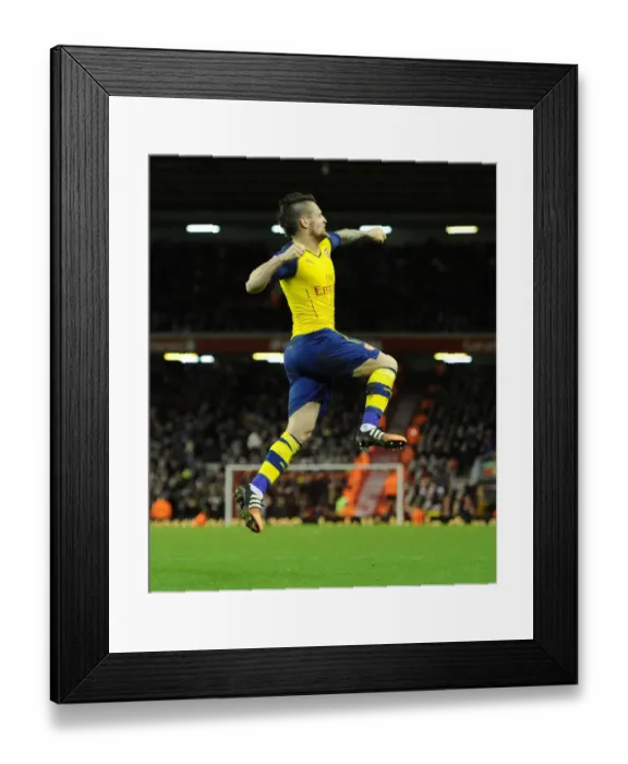 Framed Print : Debuchy Strikes: A Rare Goal for Arsenal at Anfield, 2014 / 15 Premier League Framed Print : Debuchy Strikes: A Rare Goal for Arsenal at Anfield, 2014 / 15 Premier League