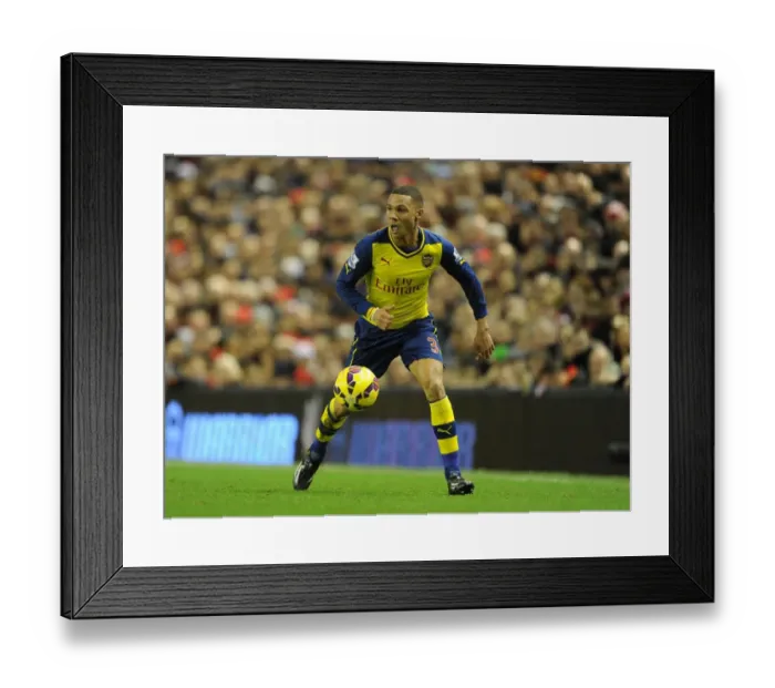Framed Print : Kieran Gibbs in Action: Liverpool vs Arsenal, Premier League 2014 / 15