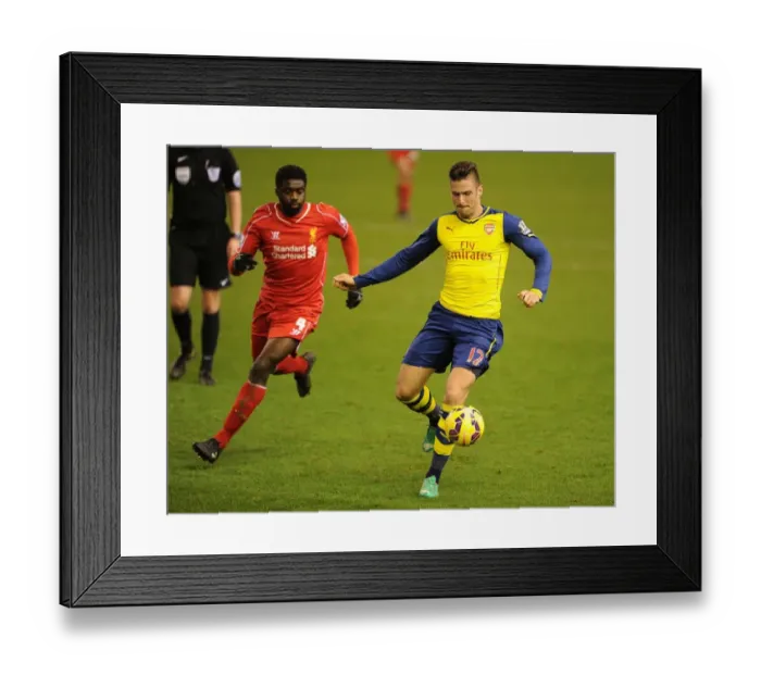 Framed Print : Intense Rivalry: Giroud vs. Toure - Liverpool vs. Arsenal, Premier League, 2014 Framed Print : Intense Rivalry: Giroud vs. Toure - Liverpool vs. Arsenal, Premier League, 2014
