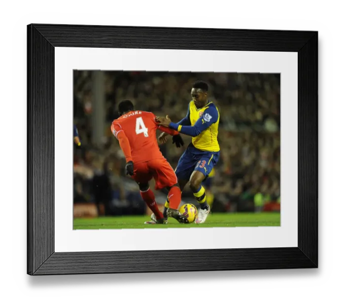 Framed Print : Clash at Anfield: Welbeck vs. Toure