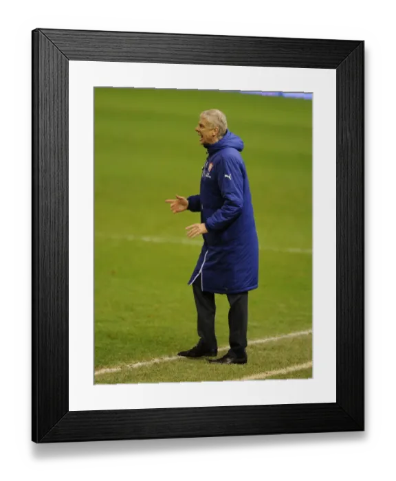 Framed Print : Arsene Wenger at Anfield: A Clash of Premier League Titans (Liverpool vs. Arsenal, 2014)