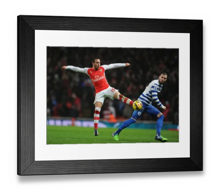 Framed Print : Midfield Showdown: Santi Cazorla vs. Jordan Mutch at Emirates Stadium (2014-15)