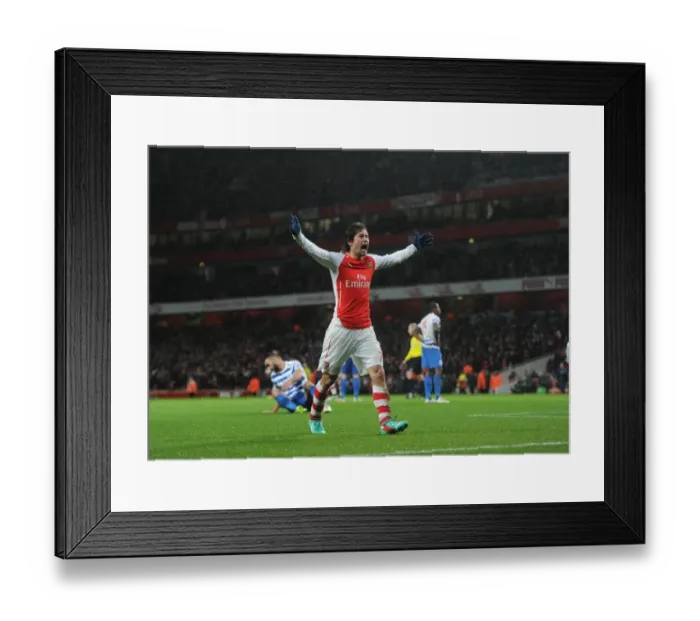 Framed Print : Tomas Rosicky's Double: Arsenal's Victory Over Queens Park Rangers (2014-15)