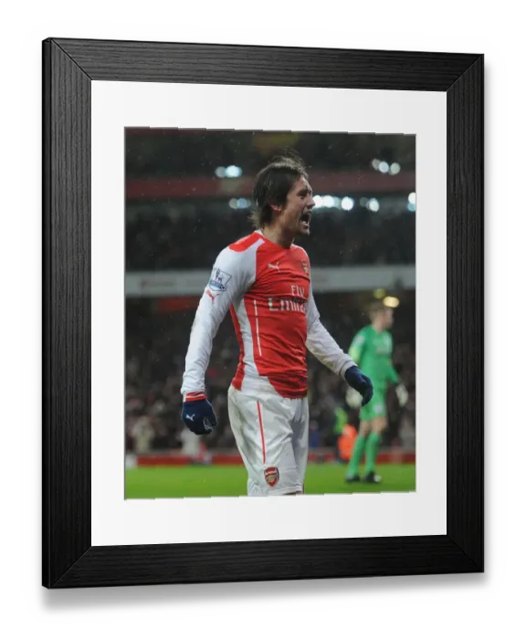 Framed Print : Tomas Rosicky's Brilliant Double: Arsenal's Victory Over Queens Park Rangers (2014-15)