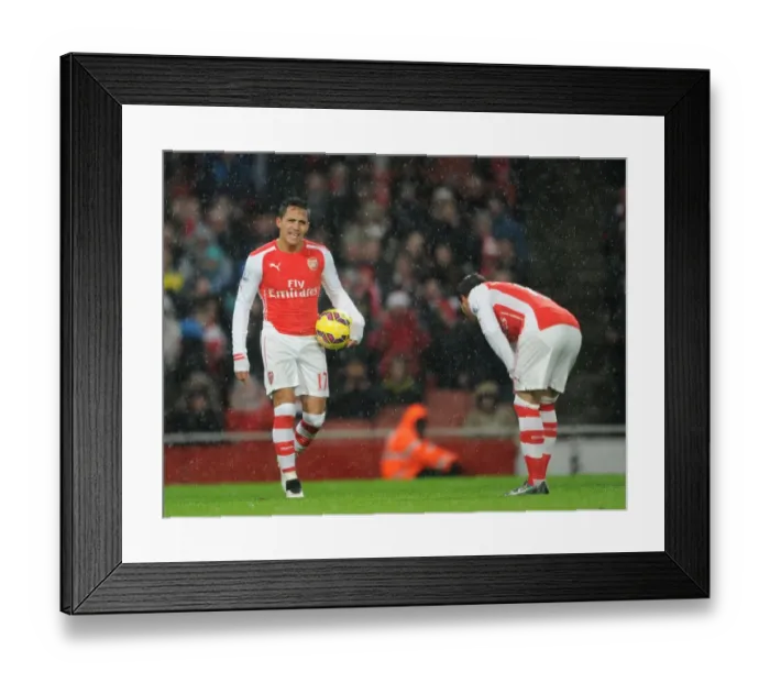 Framed Print : Arsenal: Sanchez and Cazorla in Penalty Discussion during Arsenal v Queens Park Rangers Match, 2014-15 Framed Print : Arsenal: Sanchez and Cazorla in Penalty Discussion during Arsenal v Queens Park Rangers Match, 2014-15