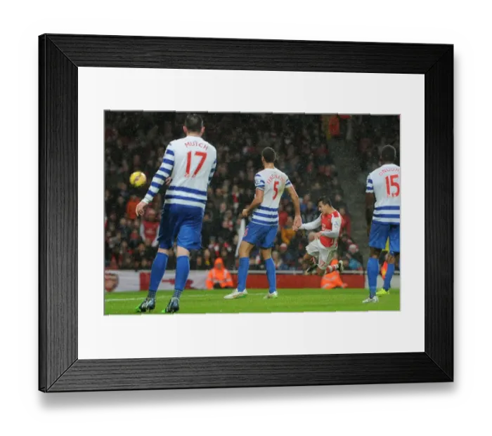 Framed Print : Alexis Sanchez Scores for Arsenal Against Queens Park Rangers, 2014-15 Premier League Framed Print : Alexis Sanchez Scores for Arsenal Against Queens Park Rangers, 2014-15 Premier League