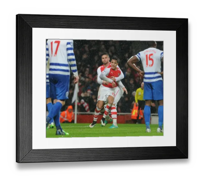 Framed Print : Arsenal: Sanchez and Giroud Celebrate Goal Against Queens Park Rangers, 2014-15 Premier League Framed Print : Arsenal: Sanchez and Giroud Celebrate Goal Against Queens Park Rangers, 2014-15 Premier League