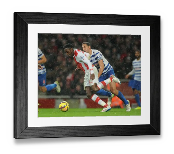 Framed Print : Clash of Champions: Welbeck vs. Ferdinand - Arsenal vs. Queens Park Rangers, Premier League, 2014 Framed Print : Clash of Champions: Welbeck vs. Ferdinand - Arsenal vs. Queens Park Rangers, Premier League, 2014