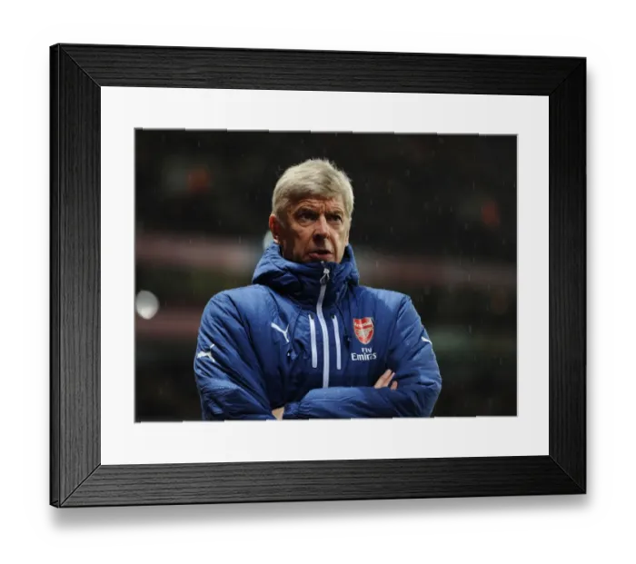 Framed Print : Arsene Wenger: Arsenal Manager before Arsenal vs. Queens Park Rangers (2014-15)