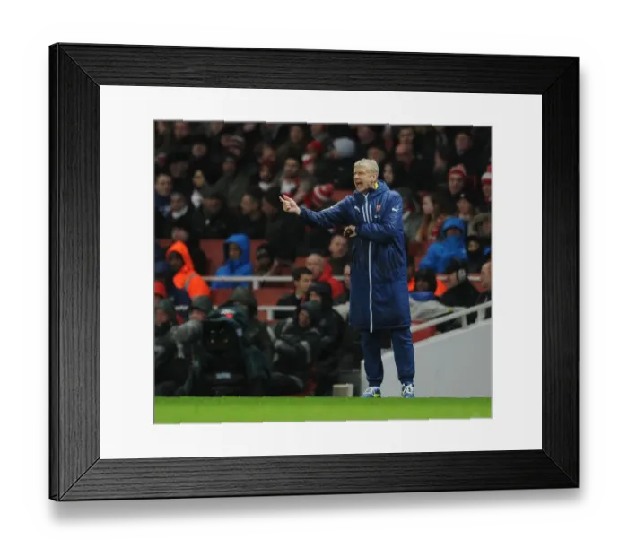 Framed Print : Arsene Wenger Leads Arsenal Against Queens Park Rangers, 2014-15 Premier League