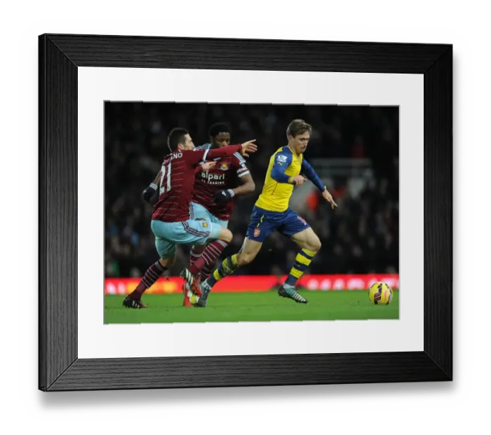 Framed Print : Nacho Monreal vs. Morgan Amalfitano: Intense Battle at the Boleyn Ground (West Ham United vs. Arsenal, Premier League 2014-15) Framed Print : Nacho Monreal vs. Morgan Amalfitano: Intense Battle at the Boleyn Ground (West Ham United vs. Arsenal, Premier League 2014-15)