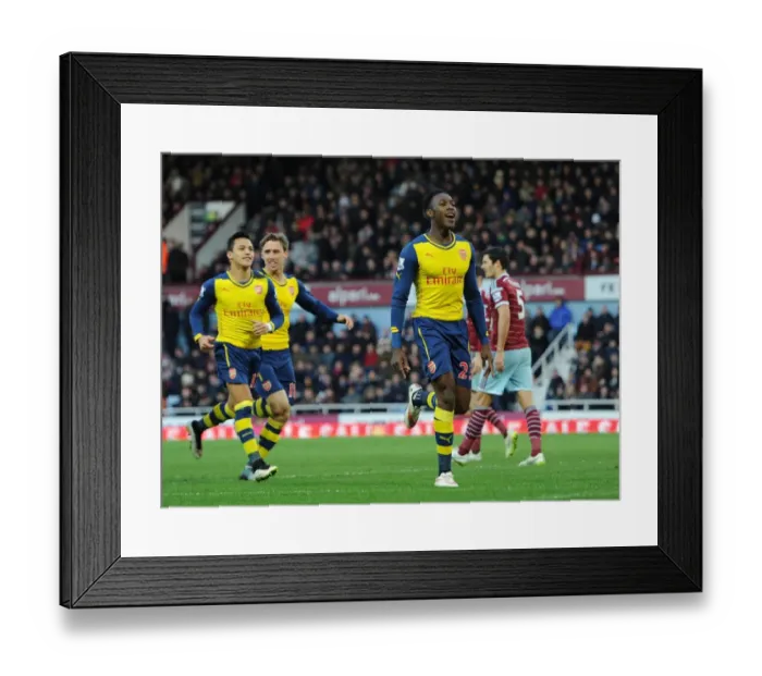 Framed Print : Danny Welbeck Scores Arsenal's Second Goal vs. West Ham United (2014-15) Framed Print : Danny Welbeck Scores Arsenal's Second Goal vs. West Ham United (2014-15)
