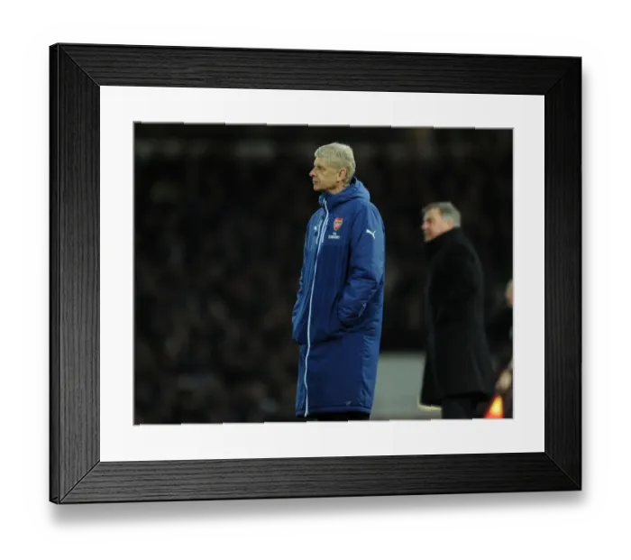 Framed Print : Arsene Wenger Leads Arsenal Against West Ham United in Premier League Clash (December 2014)