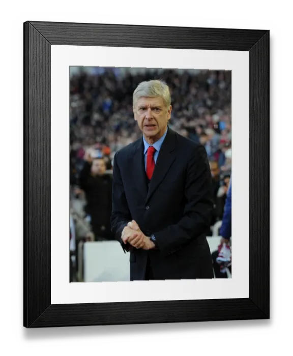 Framed Print : Arsene Wenger at West Ham United (2014-15): A Visiting Manager at Boleyn Ground