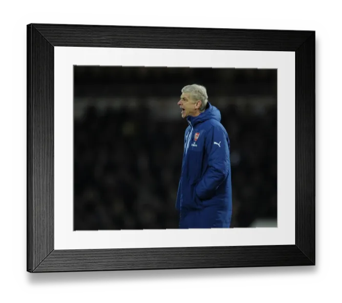 Framed Print : Arsene Wenger Leads Arsenal Against West Ham United in the 2014-15 Premier League