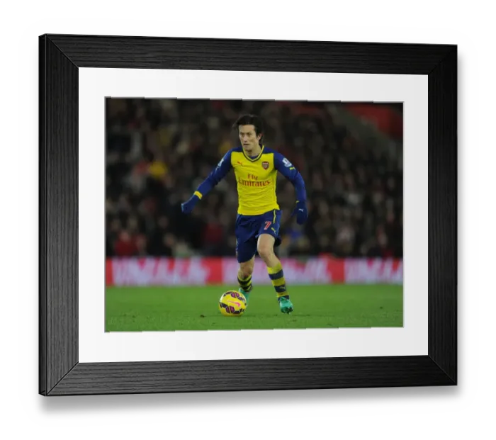 Framed Print : Arsenal's Tomas Rosicky in Action against Southampton (2014-15)