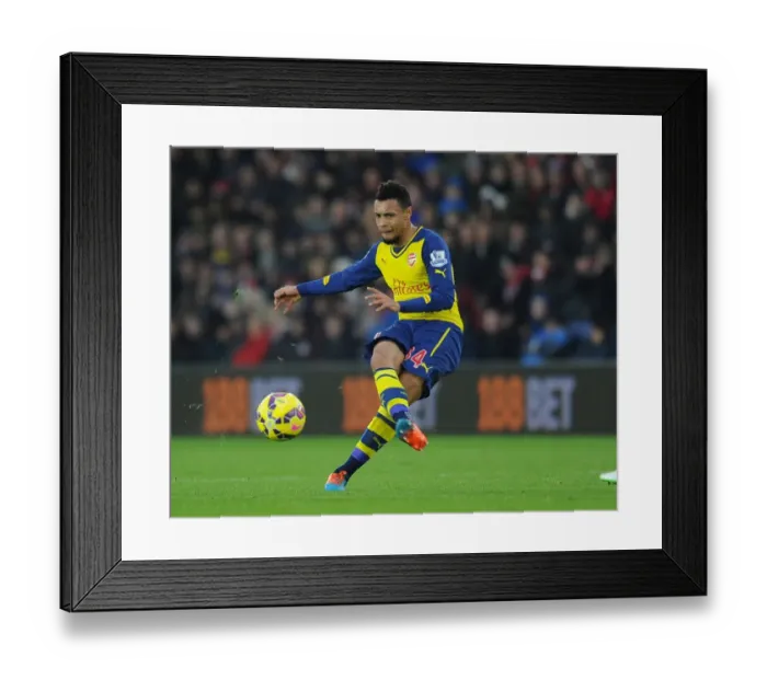 Framed Print : Coquelin in Action: Southampton vs. Arsenal, Premier League 2014-15