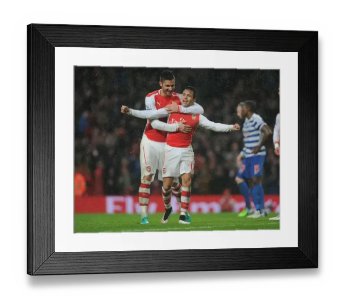 Framed Print : Arsenal's Star Duo: Sanchez and Giroud Celebrate Goal against Queens Park Rangers, 2014-15 Season Framed Print : Arsenal's Star Duo: Sanchez and Giroud Celebrate Goal against Queens Park Rangers, 2014-15 Season