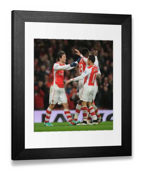 Framed Print : Arsenal's Rosicky and Sanchez: Celebrating a Goal Against Queens Park Rangers (2014-15) Framed Print : Arsenal's Rosicky and Sanchez: Celebrating a Goal Against Queens Park Rangers (2014-15)