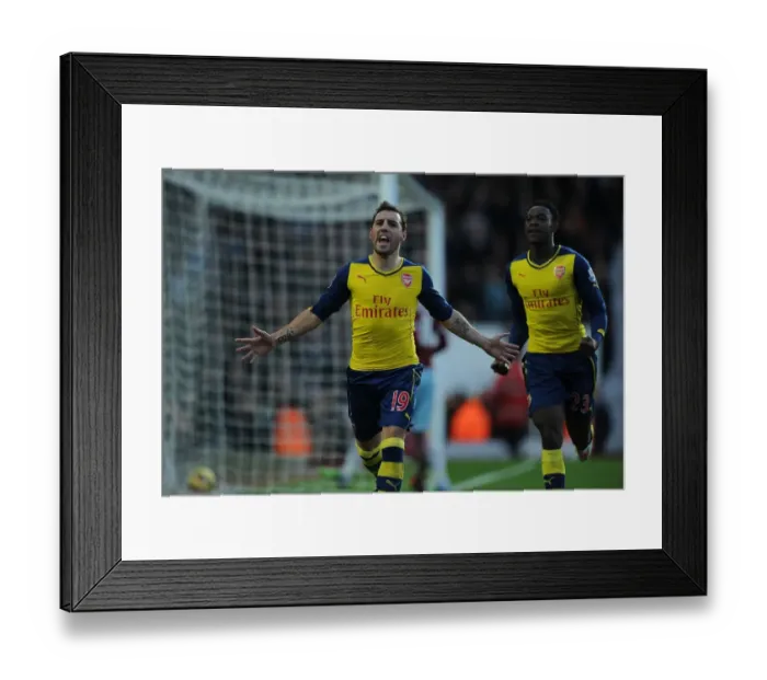 Framed Print : Santi Cazorla's Goal: Arsenal's Victory at West Ham United (2014-15)