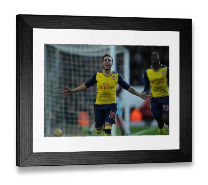 Framed Print : Santi Cazorla's Stunning Goal: Arsenal's Triumph at West Ham United (2014-15)