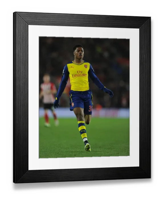 Framed Print : Arsenal's Chuba Akpom Goes Head-to-Head with Southampton in Premier League Showdown (January 2015) Framed Print : Arsenal's Chuba Akpom Goes Head-to-Head with Southampton in Premier League Showdown (January 2015)