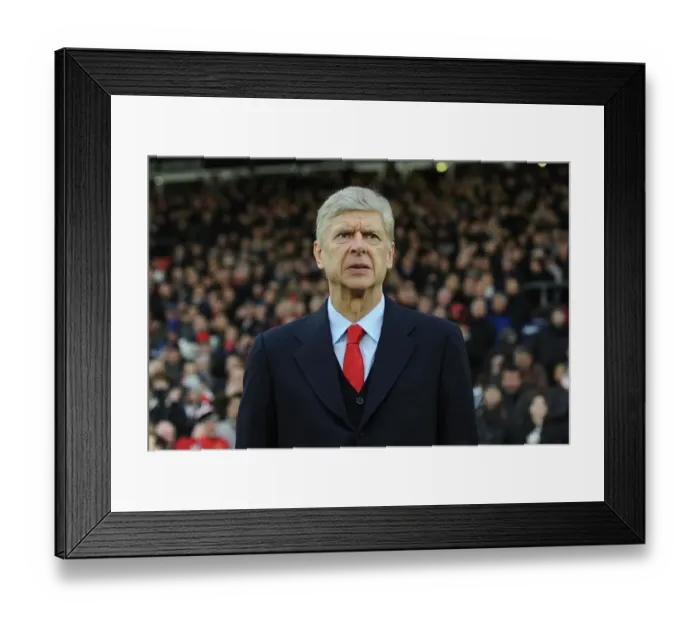 Framed Print : Arsene Wenger at Southampton's St Marys Stadium Before Arsenal Match (2014-15)
