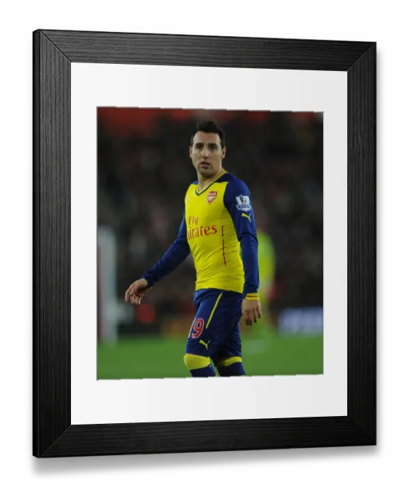Framed Print : Santi Cazorla in Action: Southampton vs. Arsenal, Premier League 2014-15