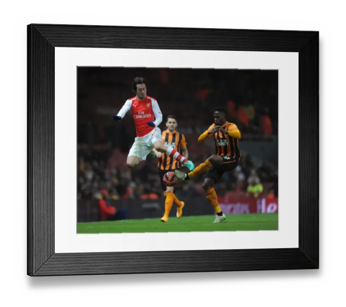 Framed Print : Arsenal vs Hull City: Rosicky vs Figueroa in FA Cup Clash