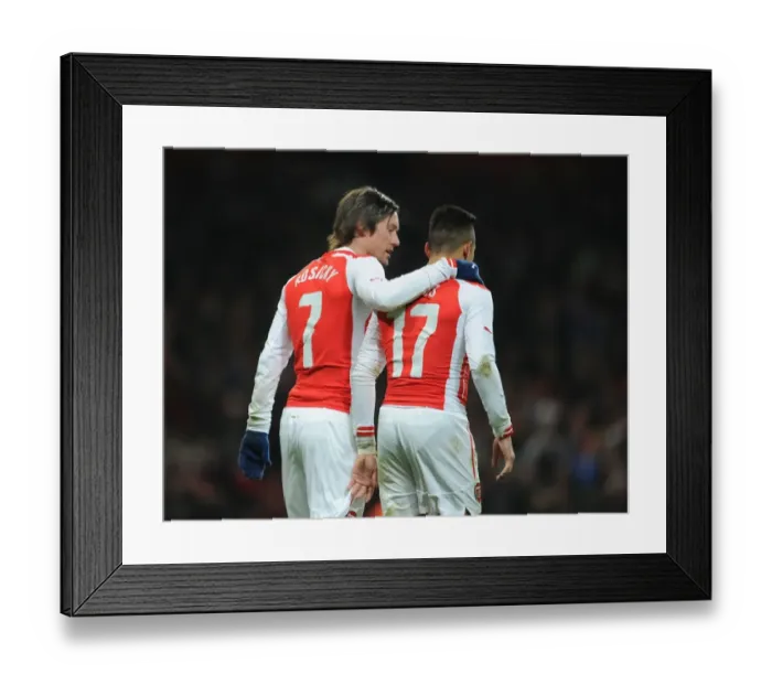 Framed Print : Arsenal's Rosicky and Sanchez: United in FA Cup Battle Against Hull City Framed Print : Arsenal's Rosicky and Sanchez: United in FA Cup Battle Against Hull City