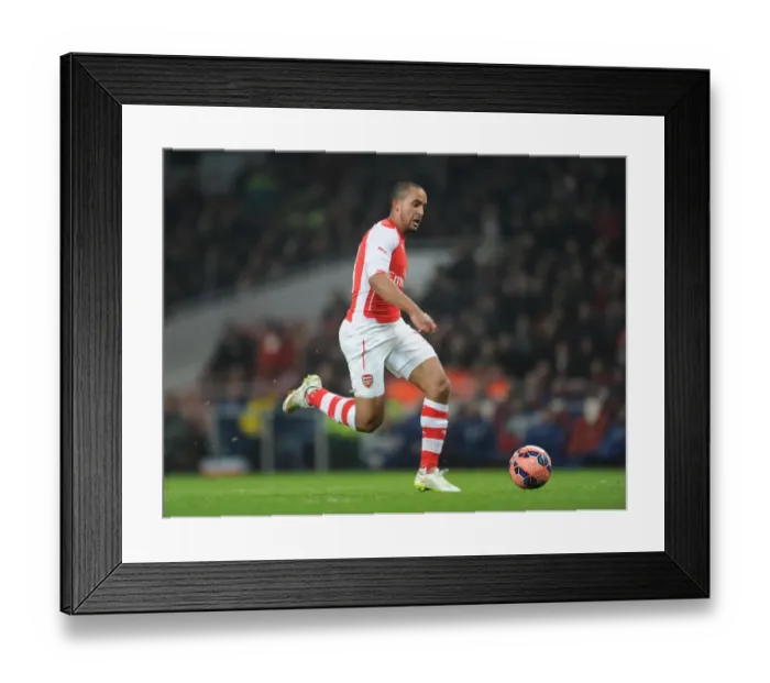 Framed Print : Theo Walcott in Action for Arsenal against Hull City - FA Cup 2014-15