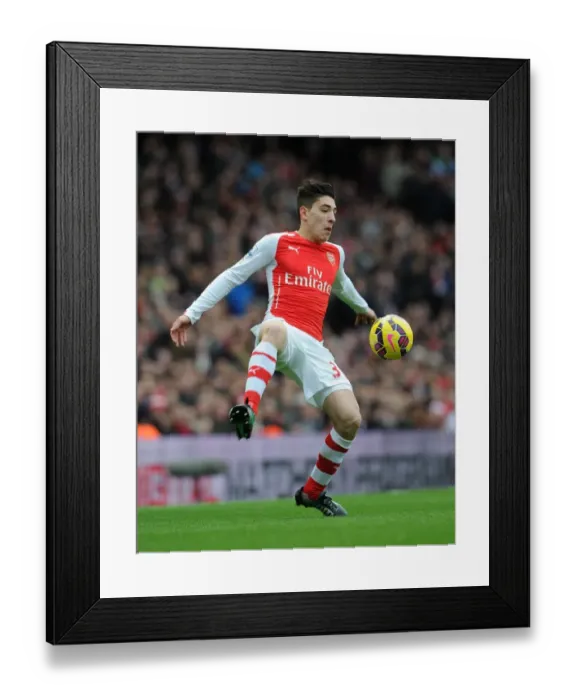 Framed Print : Hector Bellerin: Arsenal's Standout Player in Victory Over Stoke City, Premier League 2014-15