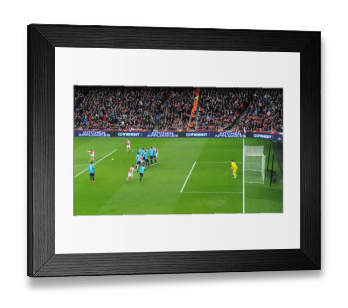 Framed Print : Alexis Sanchez's Double Strike: Arsenal's Free-Kick Victory Over Stoke City (2014-15) Framed Print : Alexis Sanchez's Double Strike: Arsenal's Free-Kick Victory Over Stoke City (2014-15)
