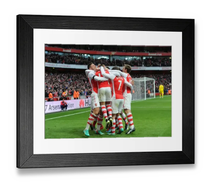Framed Print : Alexis Sanchez's Brace: Arsenal's Dominance Over Stoke City (January 2015)