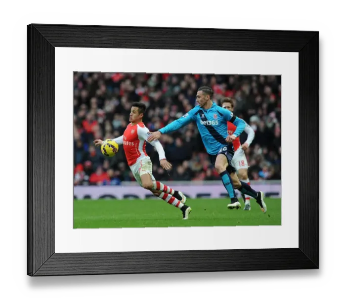 Framed Print : Clash of Titans: Sanchez vs. Cameron - Arsenal vs. Stoke, 2015: A Football Battle