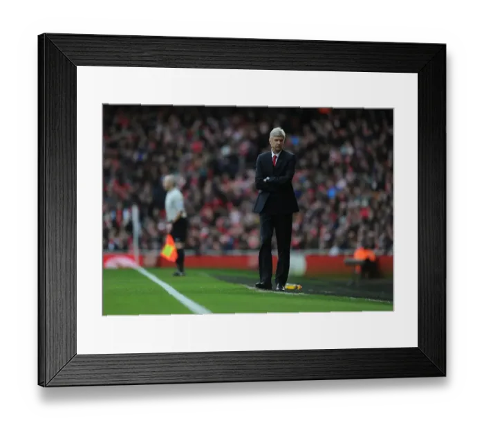 Framed Print : Arsene Wenger Leads Arsenal Against Stoke City in Premier League Clash, 2014-15