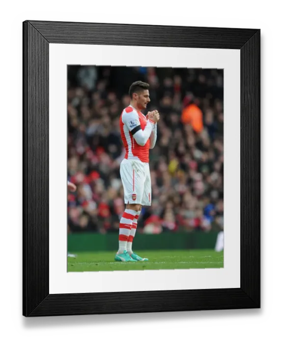 Framed Print : Arsenal's Olivier Giroud in Action Against Stoke City - Premier League 2014-15 Framed Print : Arsenal's Olivier Giroud in Action Against Stoke City - Premier League 2014-15