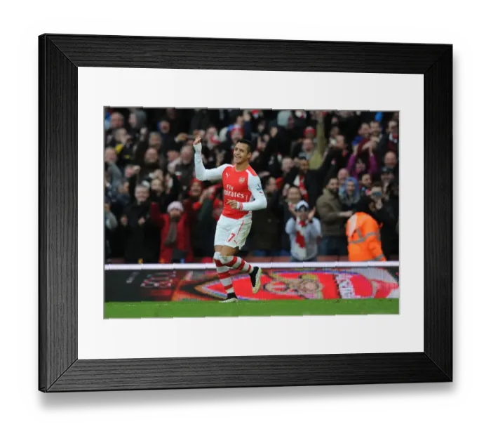 Framed Print : Alexis Sanchez's Hat-Trick: Arsenal Crush Stoke City in Premier League Showdown Framed Print : Alexis Sanchez's Hat-Trick: Arsenal Crush Stoke City in Premier League Showdown