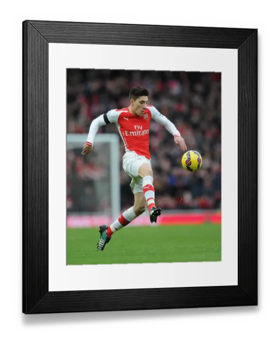 Framed Print : Arsenal's Hector Bellerin in Action Against Stoke City (Premier League 2014-15)