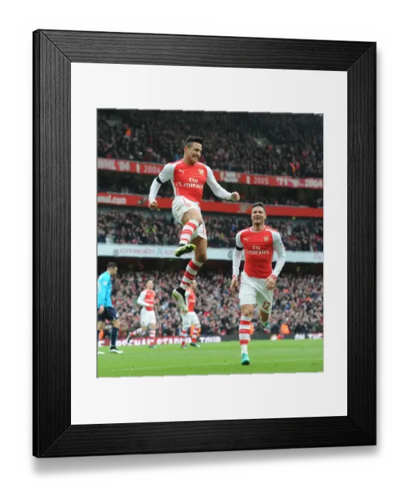 Framed Print : Alexis Sanchez Scores His Second: Arsenal's Triumph Over Stoke City (2014-15) Framed Print : Alexis Sanchez Scores His Second: Arsenal's Triumph Over Stoke City (2014-15)