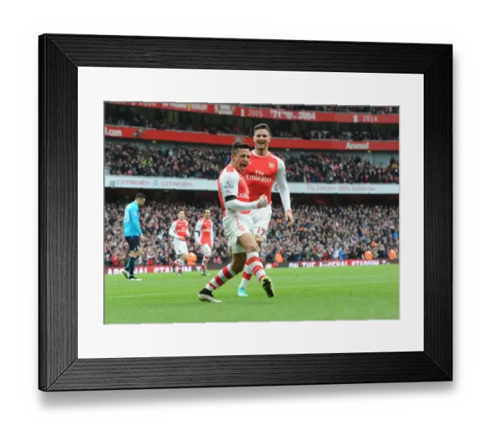 Framed Print : Alexis Sanchez's Brace: Arsenal's Victory Over Stoke City, Premier League 2014-15 Framed Print : Alexis Sanchez's Brace: Arsenal's Victory Over Stoke City, Premier League 2014-15