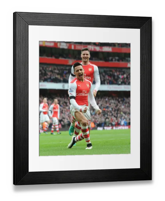 Framed Print : Alexis Sanchez's Brace: Arsenal's Victory over Stoke City, Premier League 2014-15 Framed Print : Alexis Sanchez's Brace: Arsenal's Victory over Stoke City, Premier League 2014-15