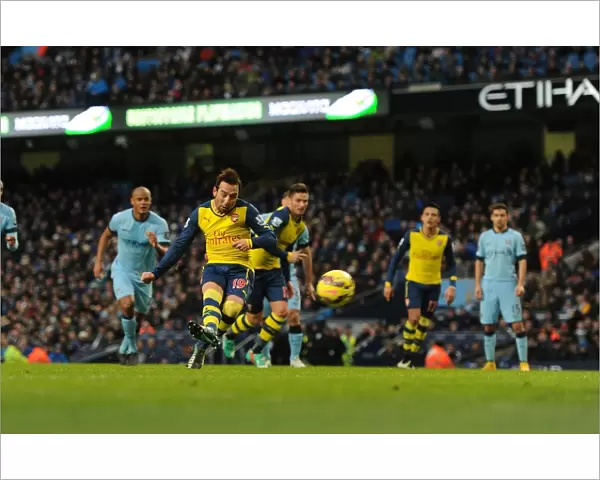 Santi Cazorla Scores Penalty: Manchester City vs Arsenal, Premier League 2014-15