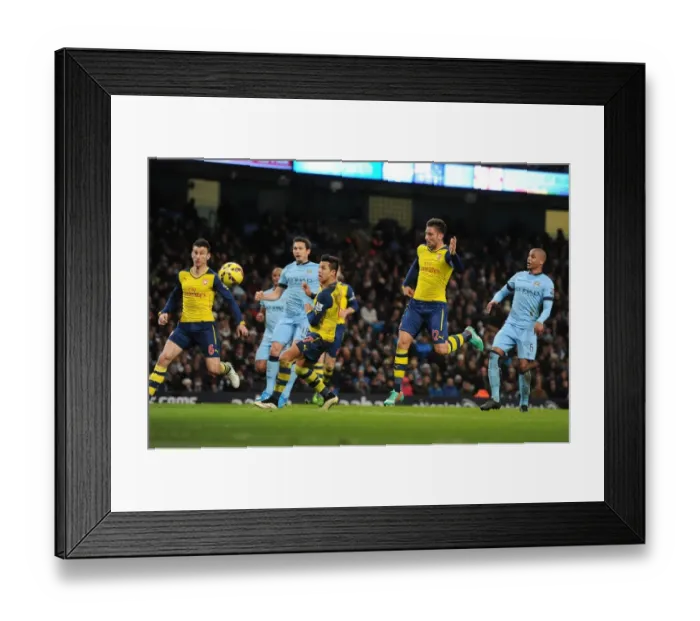 Framed Print : Olivier Giroud Scores the Second Goal: Manchester City vs. Arsenal, Premier League 2014-15 Framed Print : Olivier Giroud Scores the Second Goal: Manchester City vs. Arsenal, Premier League 2014-15