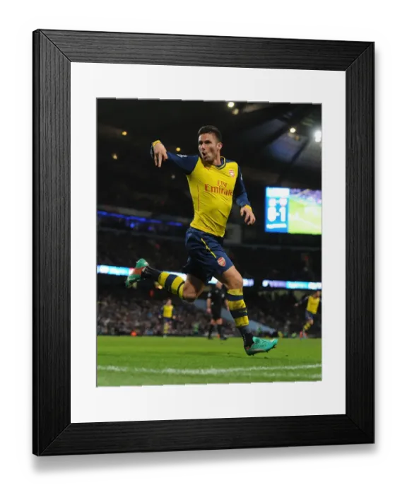 Framed Print : Olivier Giroud's Brace: Arsenal's Dramatic Comeback against Manchester City, Premier League 2014-15