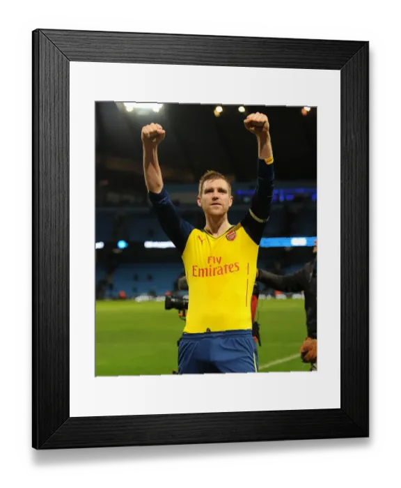 Framed Print : Per Mertesacker's Triumph: Arsenal's Victory Over Manchester City (2014-15) Framed Print : Per Mertesacker's Triumph: Arsenal's Victory Over Manchester City (2014-15)