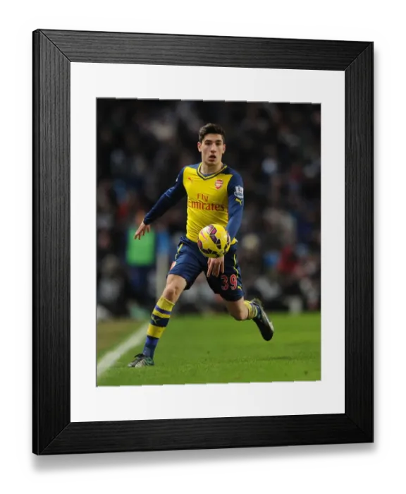 Framed Print : Hector Bellerin Faces Manchester City: Arsenal vs. Manchester City, Premier League 2014-15