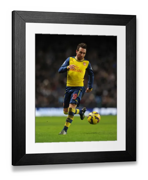 Framed Print : Santi Cazorla: Arsenal's Midfield Master vs Manchester City (Premier League 2014-15)
